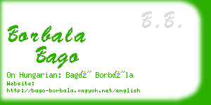 borbala bago business card